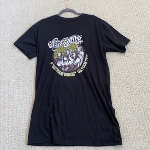 Nasty Gal Aerosmith band t-shirt dress